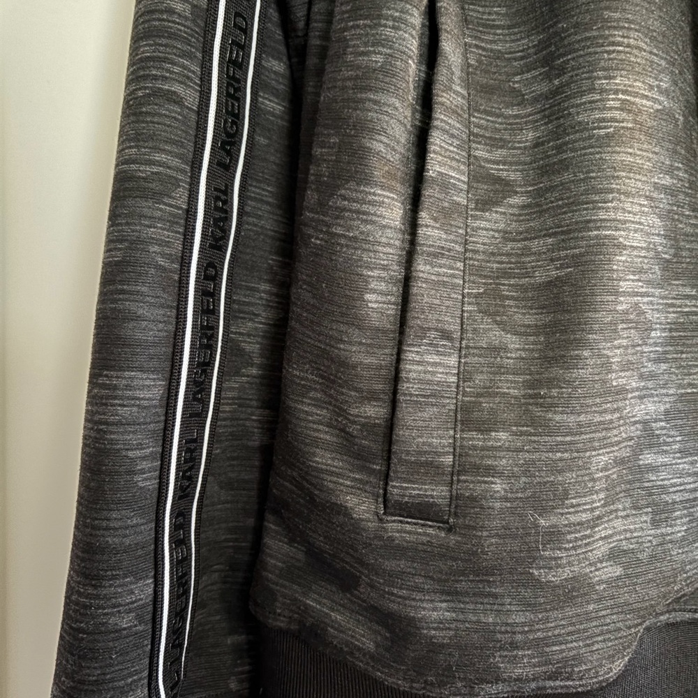 Karl Lagerfeld Track Black Camo Men’s Jacket Large - Picture 5 of 10